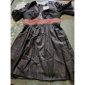 Va Va by Joy Han denim dress with beaded waist sz Medium